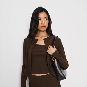 NWT Reformation Brown Mole Kai Cardigan Size Medium